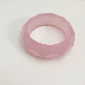 Blush Pink Faceted Bangle